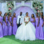 Mismatched Purple Mermaid One Shoulder Cheap Long Custom Bridesmaid Dresses , MRB0059