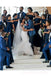 Off Shoulder Navy Blue Mermaid Satin Cheap Long Custom Bridesmaid Dresses , MRB0073