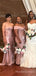 Mismatched Satin Mermaid Long Cheap Custom Bridesmaid Dresses, MRB0188