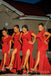 Red Satin Mermaid Side Slit Long Cheap Custom Unique Bridesmaid Dresses, MRB0233