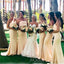 Pretty Yellow Mermaid Strapless Long Custom Bridesmaid Dresses, MRB0259