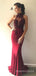 Mismatched Burgundy Mermaid Appliques Long Cheap Custom Bridesmaid Dresses, MRB0273