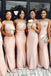 Mermiad Satin Appliques Long Cheap Custom Bridesmaid Dresses, MRB0325
