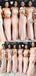 Mermiad Satin Appliques Long Cheap Custom Bridesmaid Dresses, MRB0325