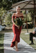Off Shoulder Burgundy Mermaid Long Cheap Custom Satin Bridesmaid Dresses, MRB0338