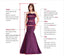 One Shoulder Satin Beaded Long Evening Prom Dresses, Custom A-line Prom Dress, MR8612