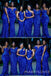 Blue Sequin Mermaid Long Bridesmaid Dresses, BN1102