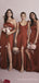 Simple Mismatched Satin Long Side Slit Custom Bridesmaid Dresses , BN1263