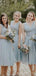 A-line Chiffon V-neck Long Custom Bridesmaid Dresses , BN1328