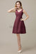 Simple V-Neck Chiffon Bridesmaid Dresses