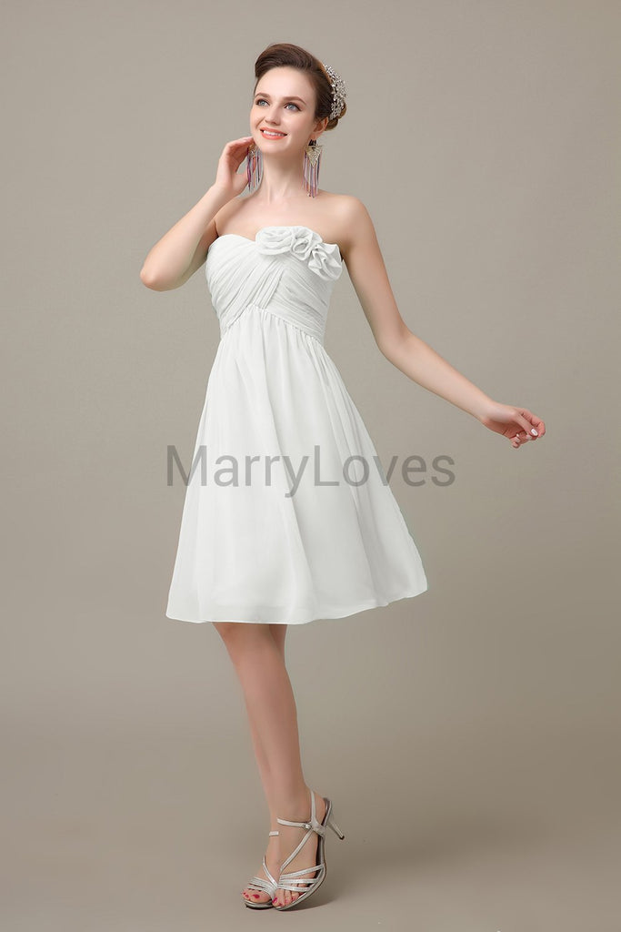 Pleated Sweetheart Chiffon Bridesmaid Dresses