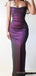 Mermaid Dark Purple Long Evening Prom Dresses, Spaghetti Straps Tulle Custom Prom Dresses, MR8295