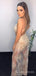 Sexy See Through Chanpagne Tulle Appliques Long Evening Prom Dresses, Custom Prom Dress, MR8490