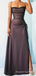 Gorgeous Tulle Purple Mermaid Side Slit Long Evening Prom Dresses, Custom Spaghett Straps prom Dress, MR8721