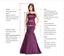 Hot Pink Sparkly Sequins Mermaid V-neck Long Evening Prom Dresses, V-back Prom Dress, MR9200