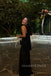 See Through Black Chiffon Strapless Long Evening Prom Dresses, MR0009