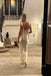 Elegant Yellow Silk Satin Mermaid Long Evening Prom Dresses, MR0018