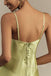 Lovely Green Satin Spaghetti Straps Long Evening Prom Dresses, MR0031