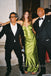 Formal Green Satin A-line Straps Long Evening Prom Dresses, MR0033