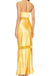 Gold Satin Lace Strapless Mermaid Long Evening Prom Dresses, MR0036