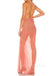 Mermaid Side Slit Spaghetti Straps Chiffon Long Backless Evening Prom Dresses, MR0041