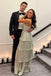 Gorgeous Spaghetti Straps Satin Lace Long Evening Prom Dresses, MR0043