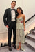 Gorgeous Spaghetti Straps Satin Lace Long Evening Prom Dresses, MR0043