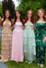 Morden Satin Chiffon A-line Lace Long Evening Prom Dresses, MR0044