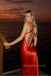 Sexy Backless One Shoulder Satin Long Evening Prom Dresses Mermaid, MR0048