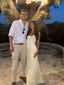 Formal Light Yellow Mermaid Straps Long Evening Prom Dresses, MR0067