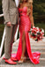 Gorgeous Sweetheart Pink Sparkly Long Evening Prom Dresses, Mermaid Strapless Prom Dress, MR0096