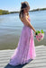 Sweetheart A-line Chiffon Long Evening Prom Dresses, Side Slit Prom Dress, MR0098