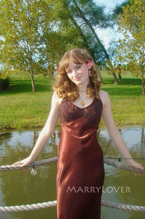 Beautiful Satin Appliques Long Evening Prom Dresses, MR0113