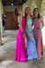 Sparkly Pink Sequins Mermiaid Spaghetti Straps Long Evening Prom Dresses, MR0124
