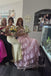 Formal A-line Pink Tulle Appliques Long Evening Prom Dresses, MR0142