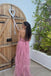 Deep V-neck A-line Tulle Long Evening Prom Dresses, MR0195
