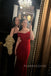 Formal Off Shoulder Red Mermaid Long Evening Prom Dresses, MR0196