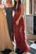Rust Tulle Lace Sweetheart Long Evening Prom Dresses, MR0200