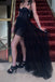 Strapless Lovely Black Tulle Lace Sweetheart Long Evening Prom Dresses, MR0201