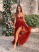 Sexy Sweetheart Rust Tulle Lace Long Evening Prom Dresses, MR0202
