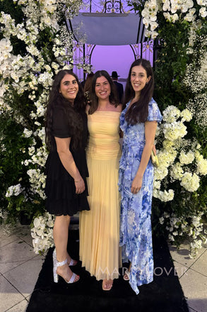 Simple Off Shoulder Yellow Chiffon Long Evening Prom Dresses, MR0204