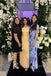 Simple Off Shoulder Yellow Chiffon Long Evening Prom Dresses, MR0204