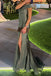 Mermaid Side Slit One Shoulder Long Evening Prom Dresses, MR0211