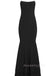 Elegant Spaghetti Straps Mermaid Black Long Evening Prom Dresses, MR0233
