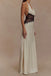 Sexy Backless White Black Lace Long Evening Prom Dresses, Deep V-neck Prom Dress, MR0244