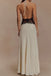 Sexy Backless White Black Lace Long Evening Prom Dresses, Deep V-neck Prom Dress, MR0244