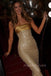 Sparkly Gold Mermaid Strapless Long Evening Prom Dresses, MR0246