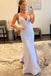 Gorgeous Sparkly Mermaid V-neck Long Evening Prom Dresses, Spaghetti Straps Backless Prom Dress, MR0281