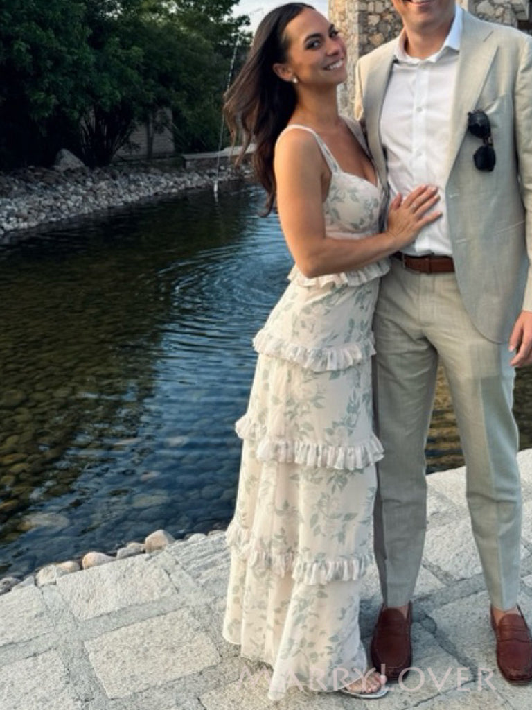 Formal Straps V-neck Long Evening Prom Dresses, MR0298