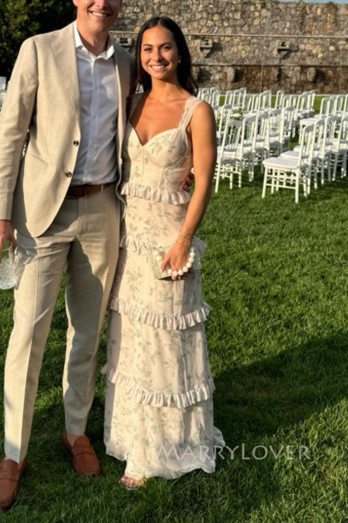 Formal Straps V-neck Long Evening Prom Dresses, MR0298